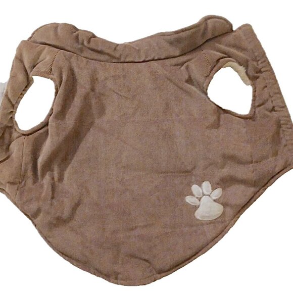 Tan Brown Corduroy Pet Winter Jacket Faux Fleece-Lined Unisex Apparel NWT - Picture 6 of 9